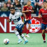 Déiber Caicedo, do Vancouver Whitecaps, e Pablo Ruiz, do Real Salt Lake