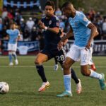 New England Revolution e New York City FC durante partida na US Open Cup 2022