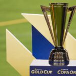 Santa Clara, CA - JULY 26: Detailed view of the Gold Cup (Copa Ouro) trophy during the CONCACAF Gold Cup Final match between the United States v Jamaica at Levi's Stadium on July 26, 2017 in Santa Clara, California. (Photo by Robin Alam/Icon Sportswire via Getty Images)