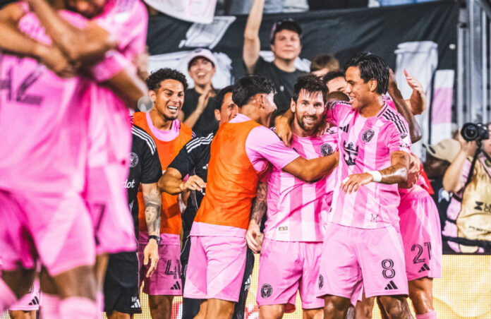 Inter Miami celebra vitória na classificação da Leagues Cup contra o Orlando City (Inter Miami / X)