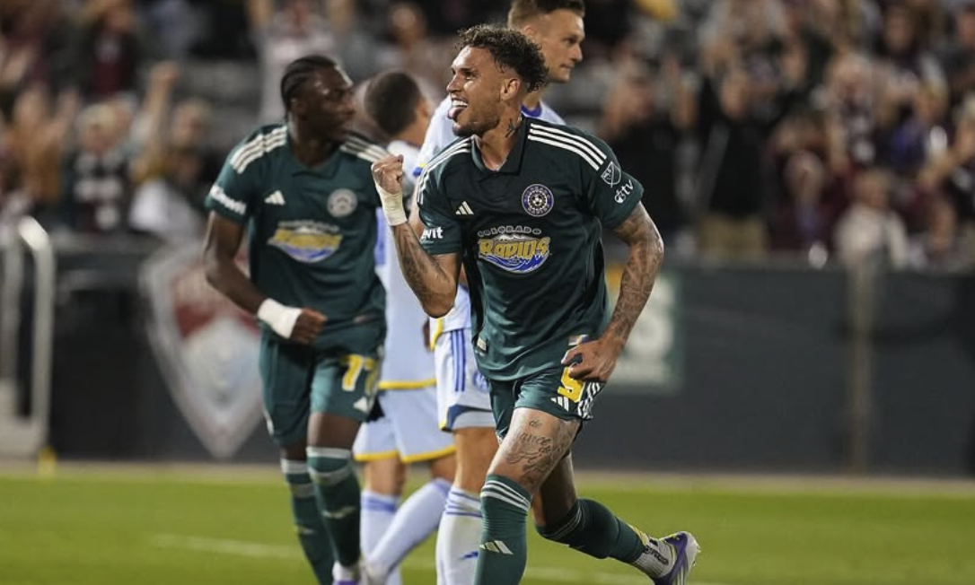 Rafael Navarro celebrates goal with Colorado Rapids (Rafael Navarro / Instagram)